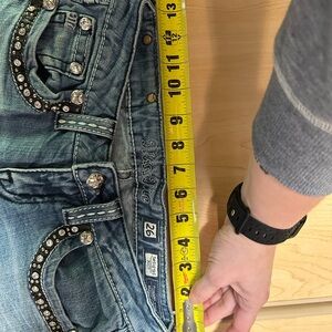 Miss Me Denim Jeans with Rhinestone Accents